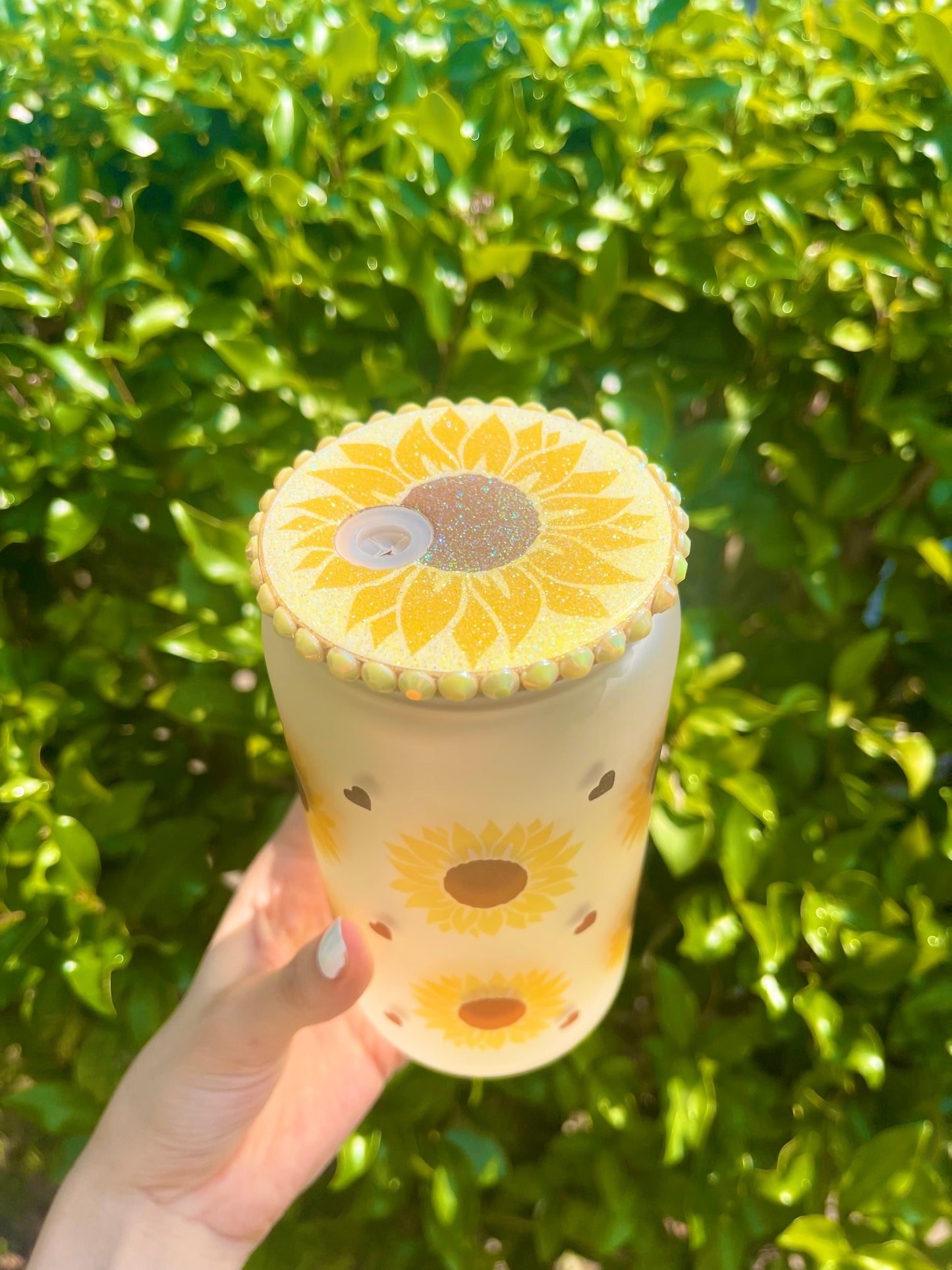 Sunflower Glass Cup