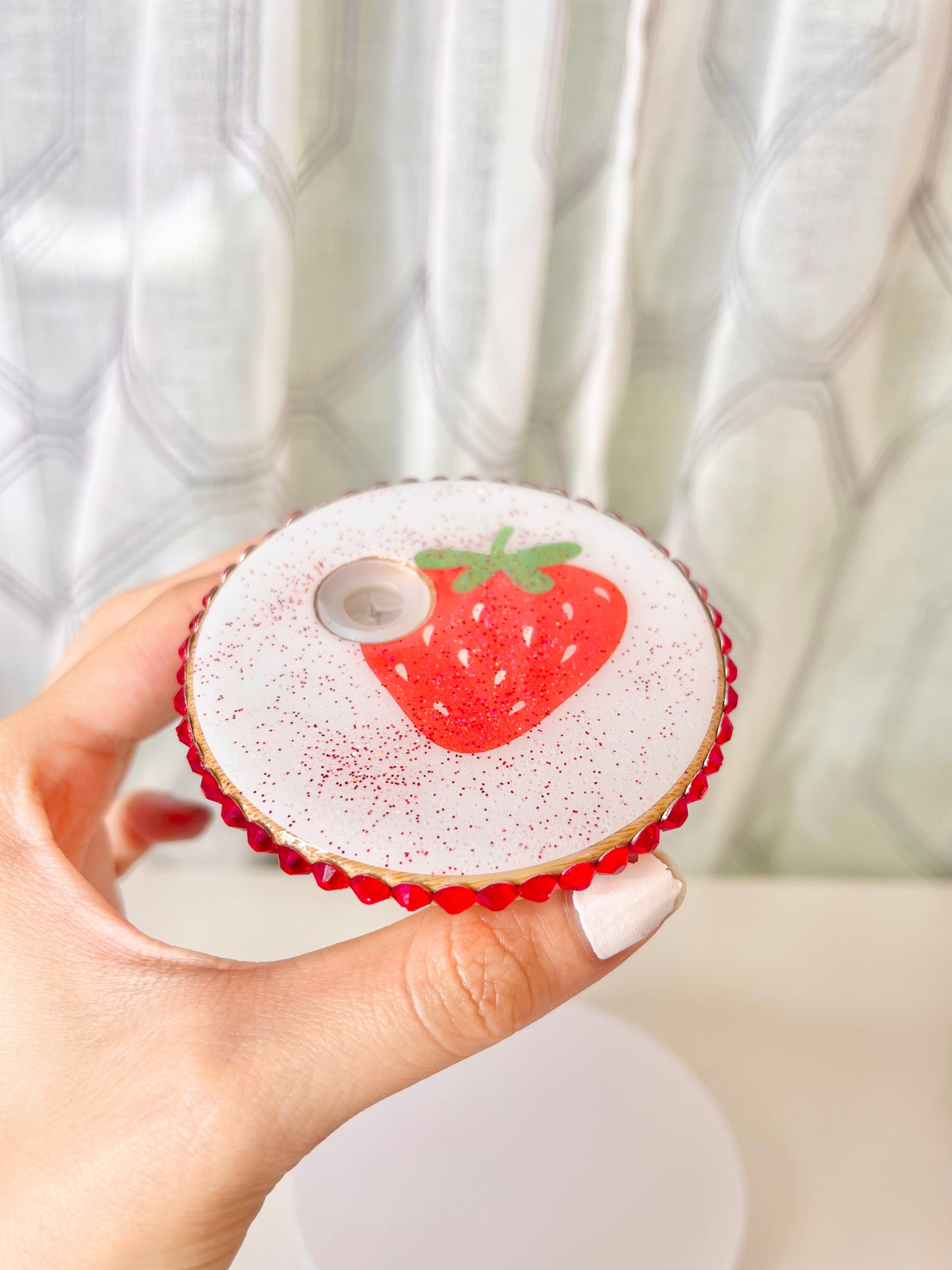 Cute Strawberry Glass Cup,  Strawberry Frosted Glass Cup , Strawberry Clear Glass Cup, gift for her, gift for him