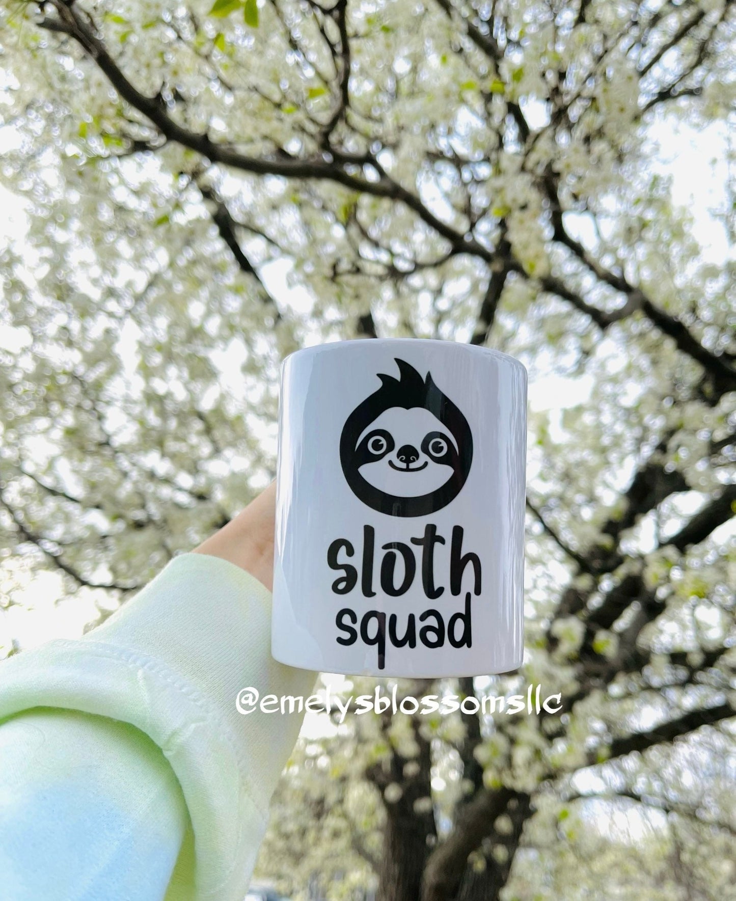 Sloth Squad | Sloth Coffee mug | Animal | Black | White | Coffee mug | Sloth Mug