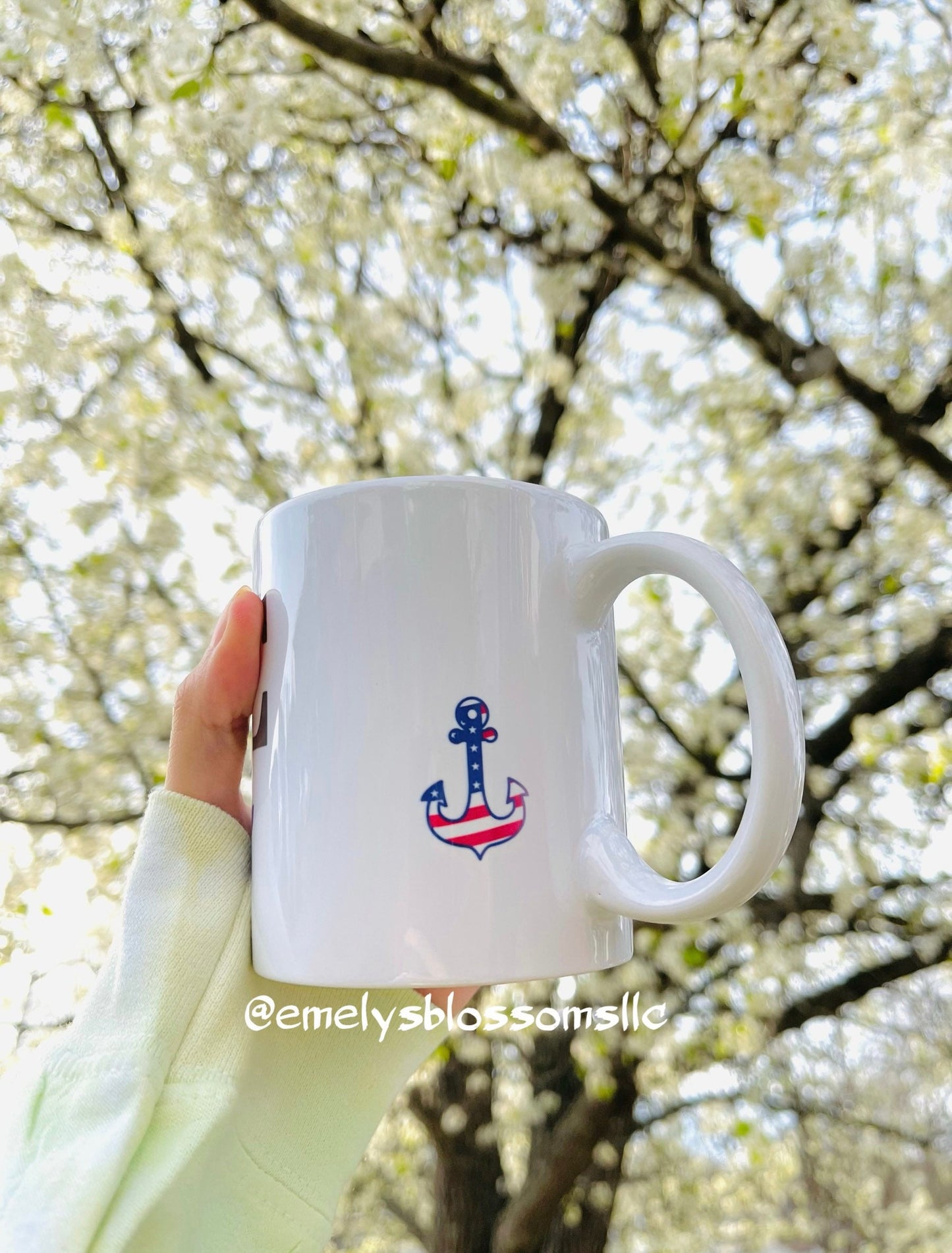 Home| Patriotic| Coffee mug | Cute coffee mug | Gift for her | Gift for him | USA flag | anchor | Stars | Red | Blue | stripes | polka dots