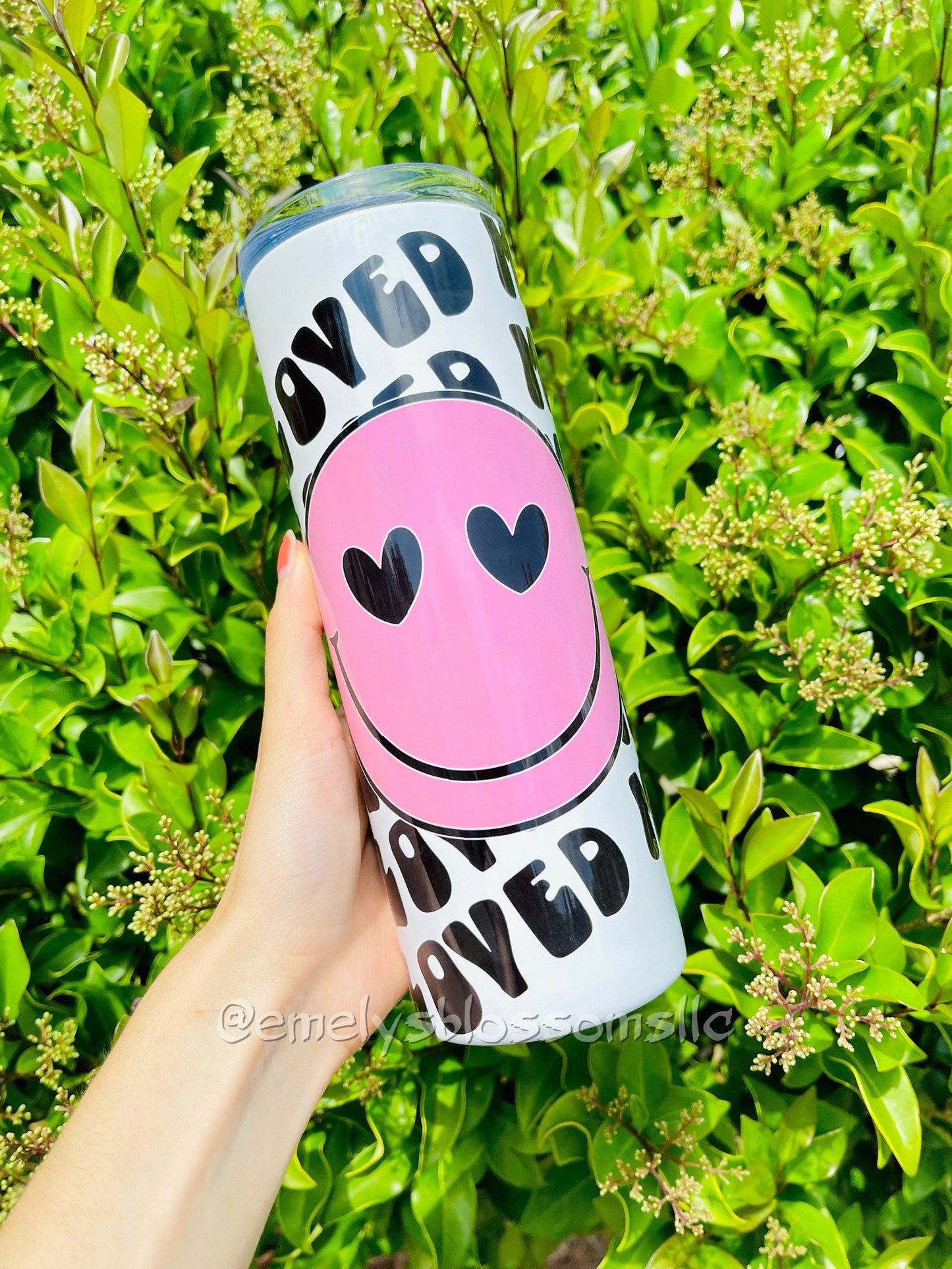 Loved Mama Tumbler | Black and Pink Tumbler | Mother’s Day | gift for her | mother, mama, mommy | Happy Mother's Day