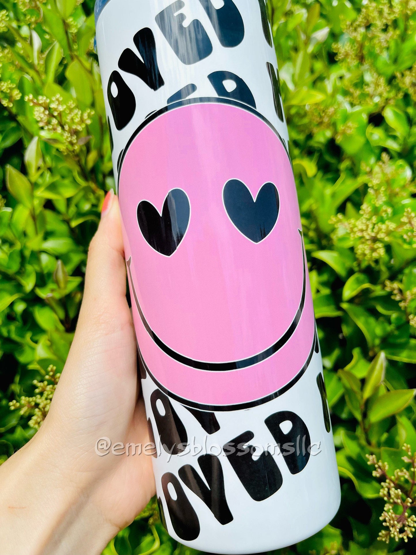 Loved Mama Tumbler | Black and Pink Tumbler | Mother’s Day | gift for her | mother, mama, mommy | Happy Mother's Day