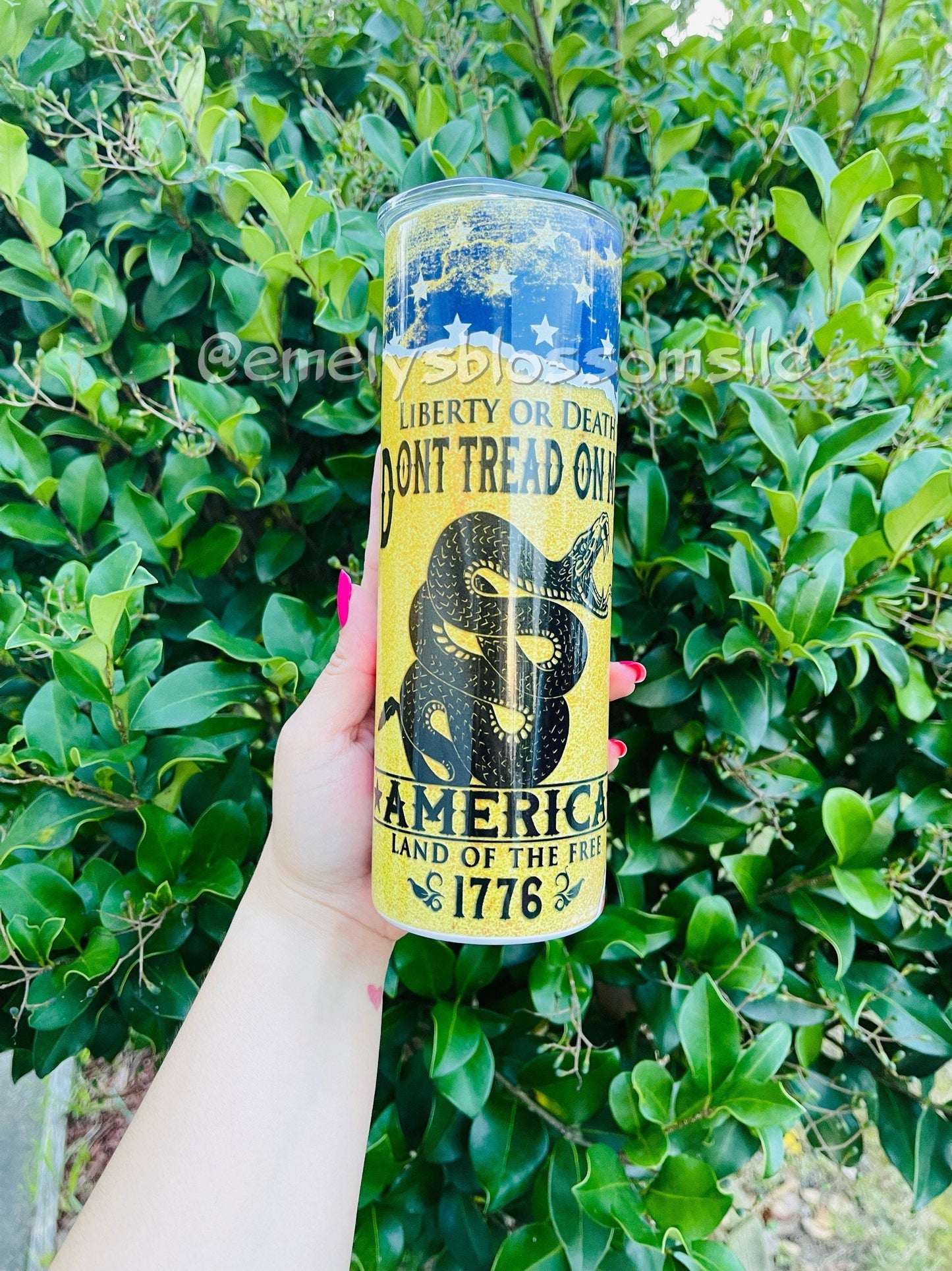 Don't Tread on Me Tumbler | USA Flag Tumbler | American Flag Tumbler | Patriotic Tumbler