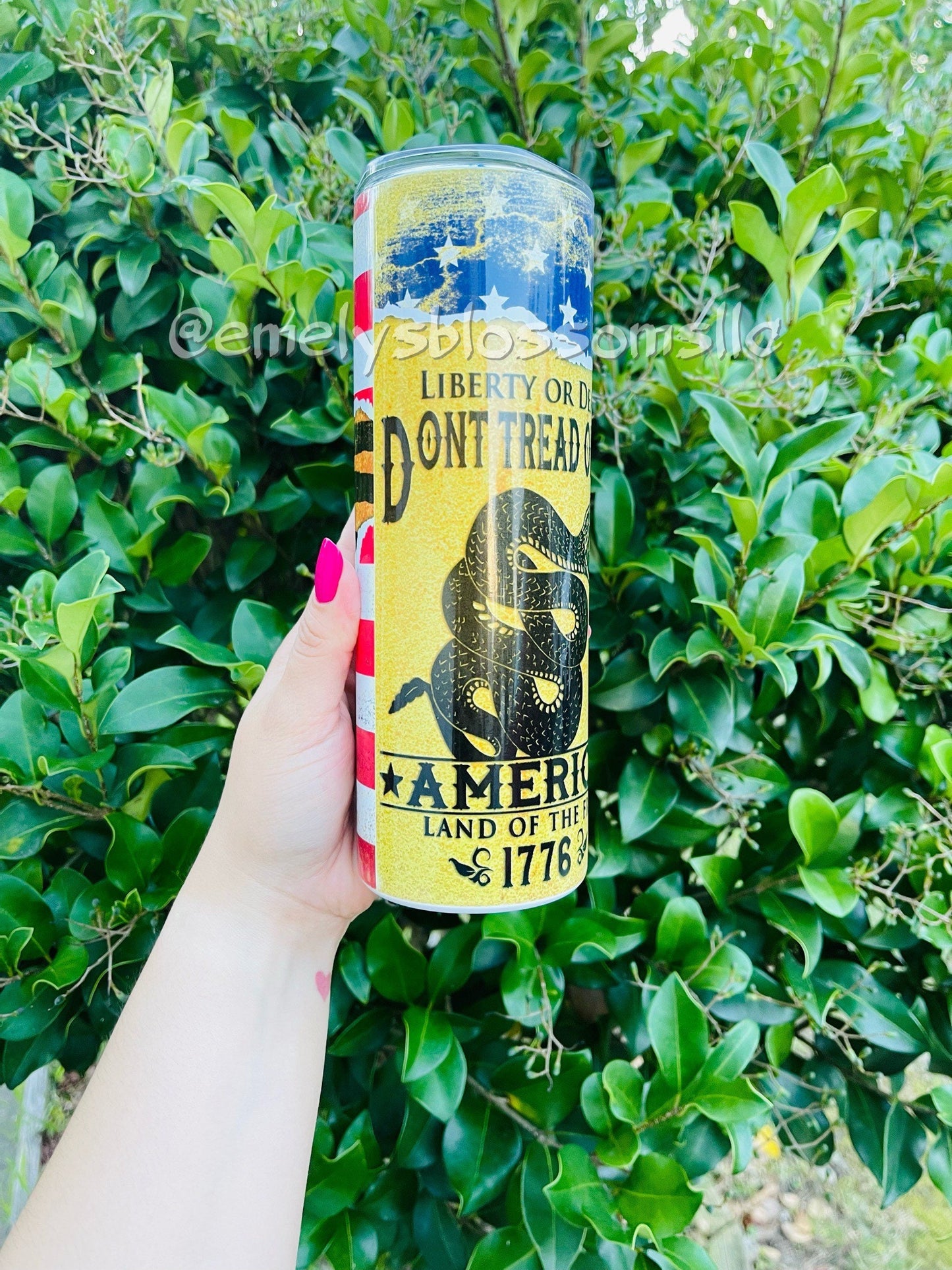 Don't Tread on Me Tumbler | USA Flag Tumbler | American Flag Tumbler | Patriotic Tumbler