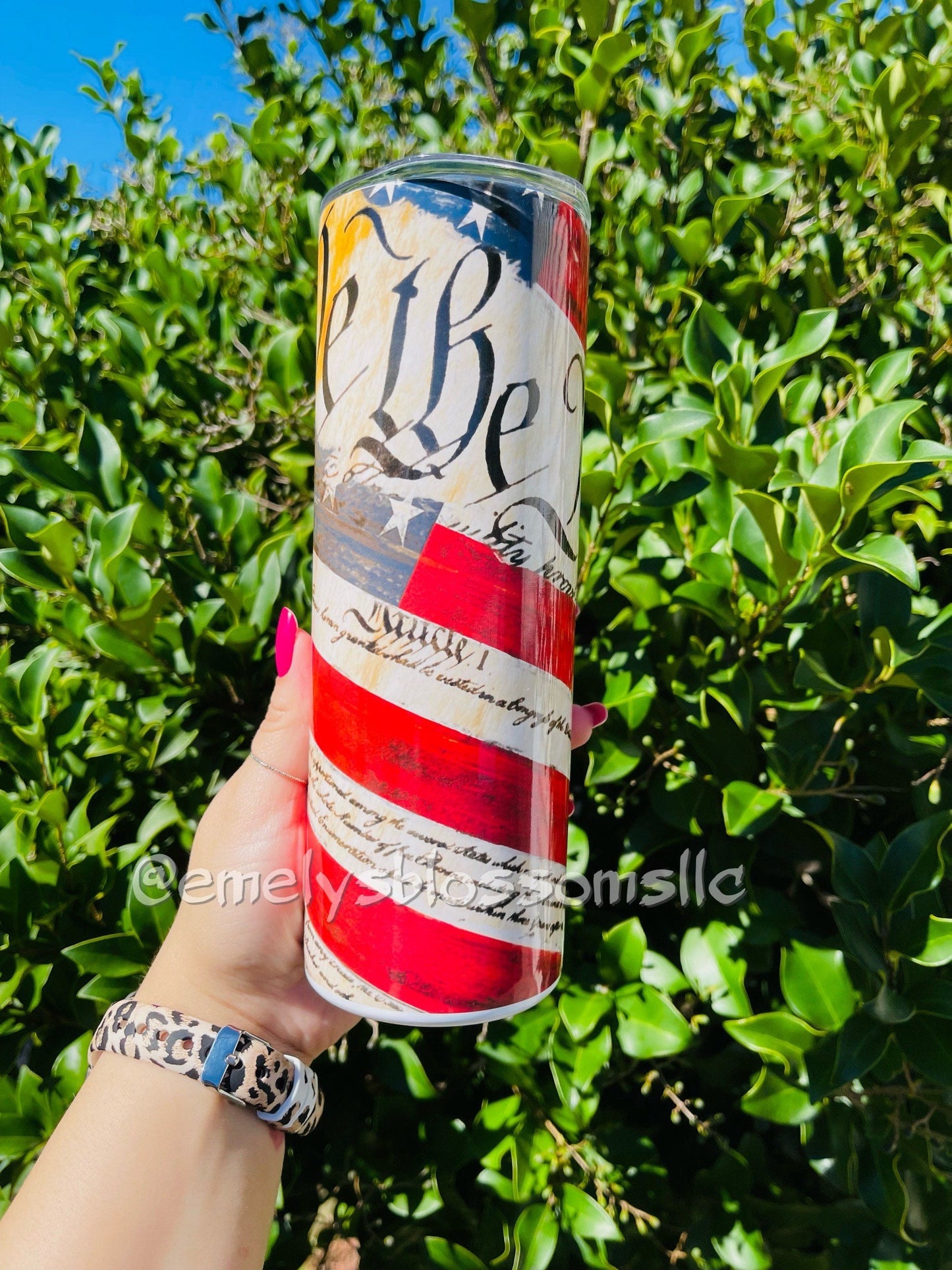 We the People Tumbler | USA Flag Tumbler | American Flag Tumbler | Patriotic Tumbler | Declaration of Independence Tumbler