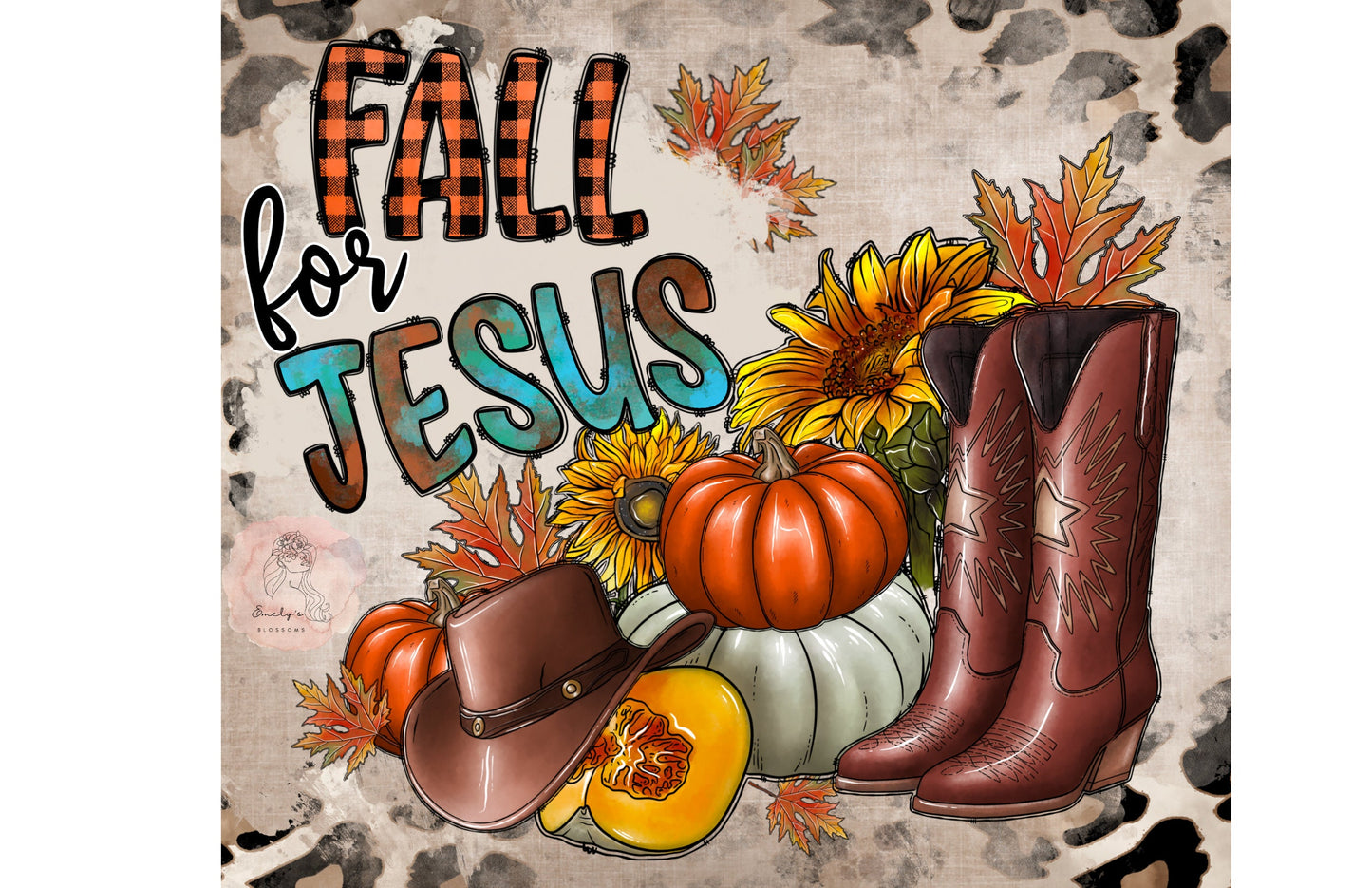 Fall for Jesus Tumbler | Fall stainless steel tumbler | Cute fall tumbler | Orange leaves cup | Jesus tumbler | Autumn cup | Love Jesus