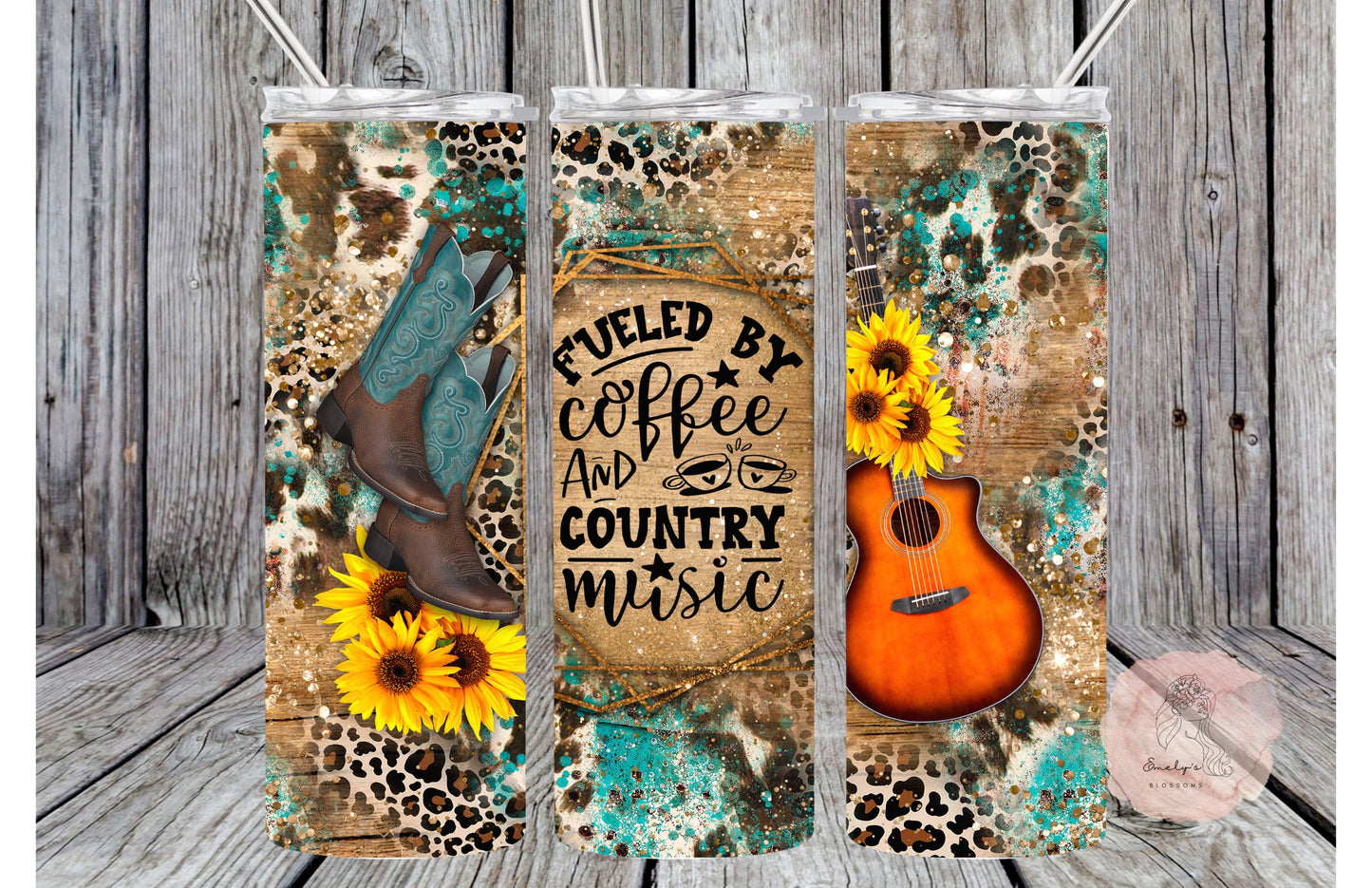 I run on Coffee and Country Music tumbler | Coffee Life Tumbler |  Country Music Tumbler | Cowboy Boots Tumbler | Coffee lover Tumbler