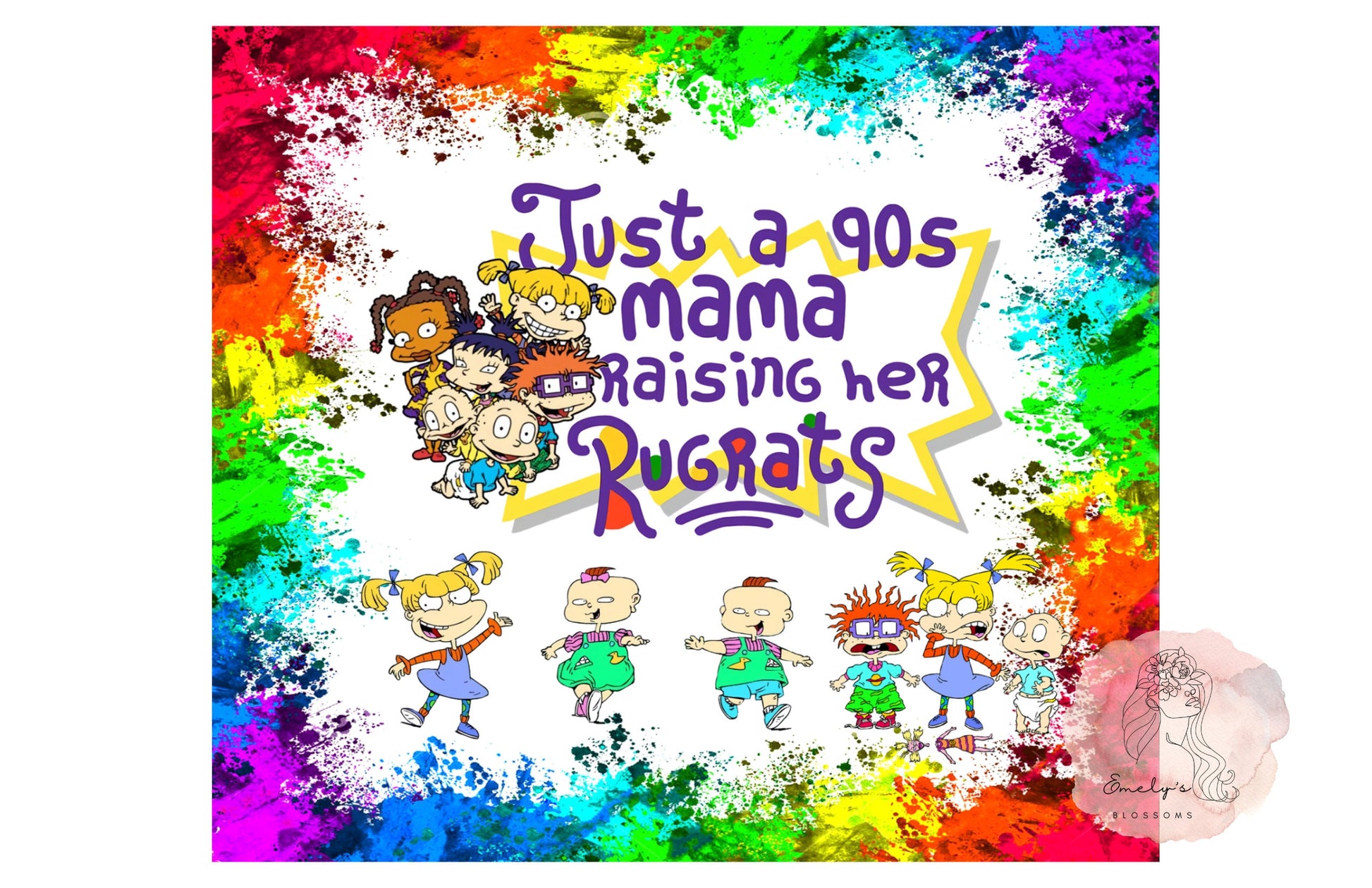 90's Mama Raising her Rugrats Skinny Tumbler - Blush and Bold