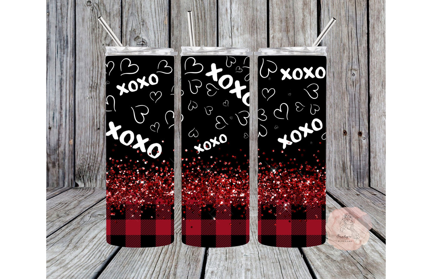 XOXO Tumbler| Valentines Day Tumbler | Valentine Tumbler| Pink tumbler | Red Tumbler |