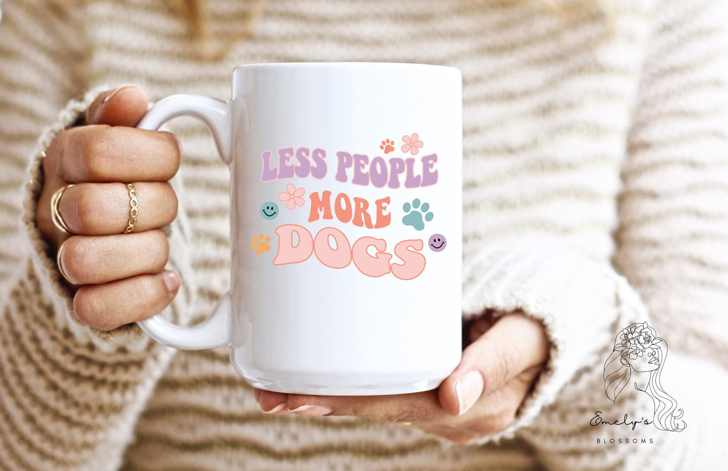 Less People More Dogs Coffee Mug | Dog Mama| Fur Mama Mug | Mom | Mama | Mother | Gift for her |