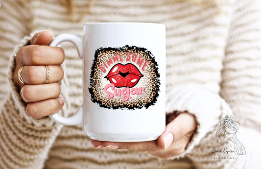 Gimme some Sugar Coffee Mug | Valentines Day Coffee Mug| Valentine Coffee Mug| Cheetah| XOXO| Be mine| Love| For her | For him |