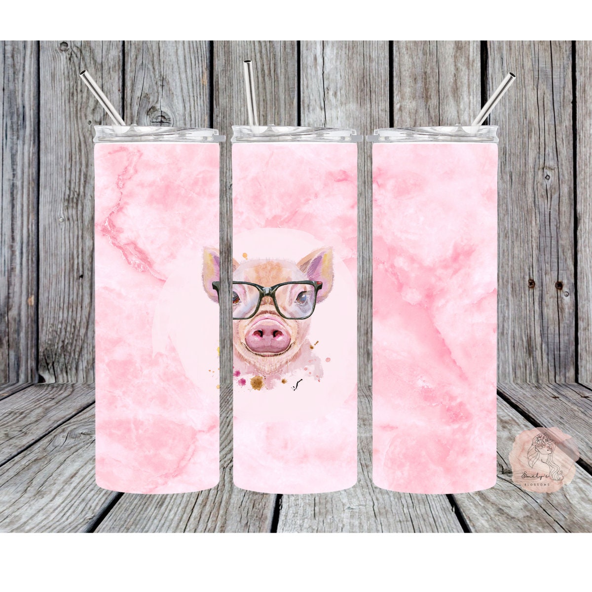 Pink Pig Tumbler| Pink tumbler | Cute Pink Pig cup | Pig Tumbler