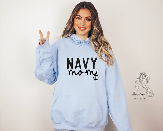 Navy Mom Hoodie | USN Mom Hoodie | US Navy Anchor sweater | Military Hoodie| Gift for Her | Gift for Him