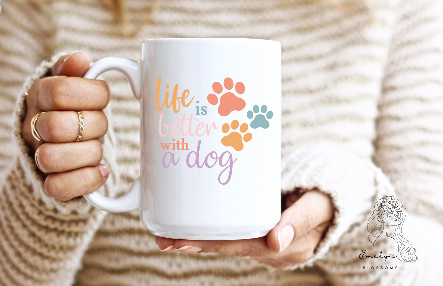 Life is Better with a Dog Coffee Mug | Dog Mama| Fur Mama Mug | Mom | Mama | Mother | Gift for her |