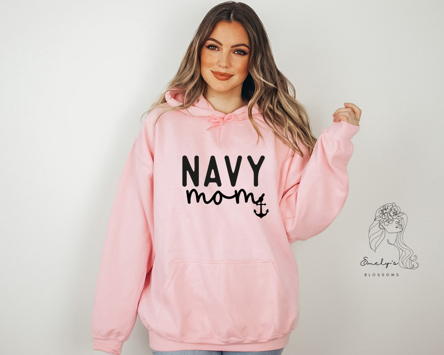 Navy Mom Hoodie | USN Mom Hoodie | US Navy Anchor sweater | Military Hoodie| Gift for Her | Gift for Him