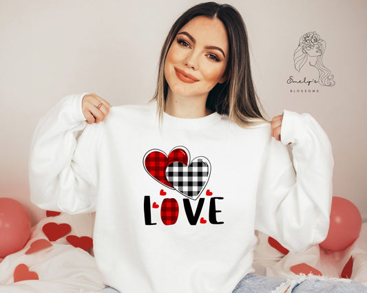 Love Valentines Day Crewneck Sweater | White Crewneck Sweater | Be Mine|  XOXO Love | Valentines Day|  PRE-ORDER