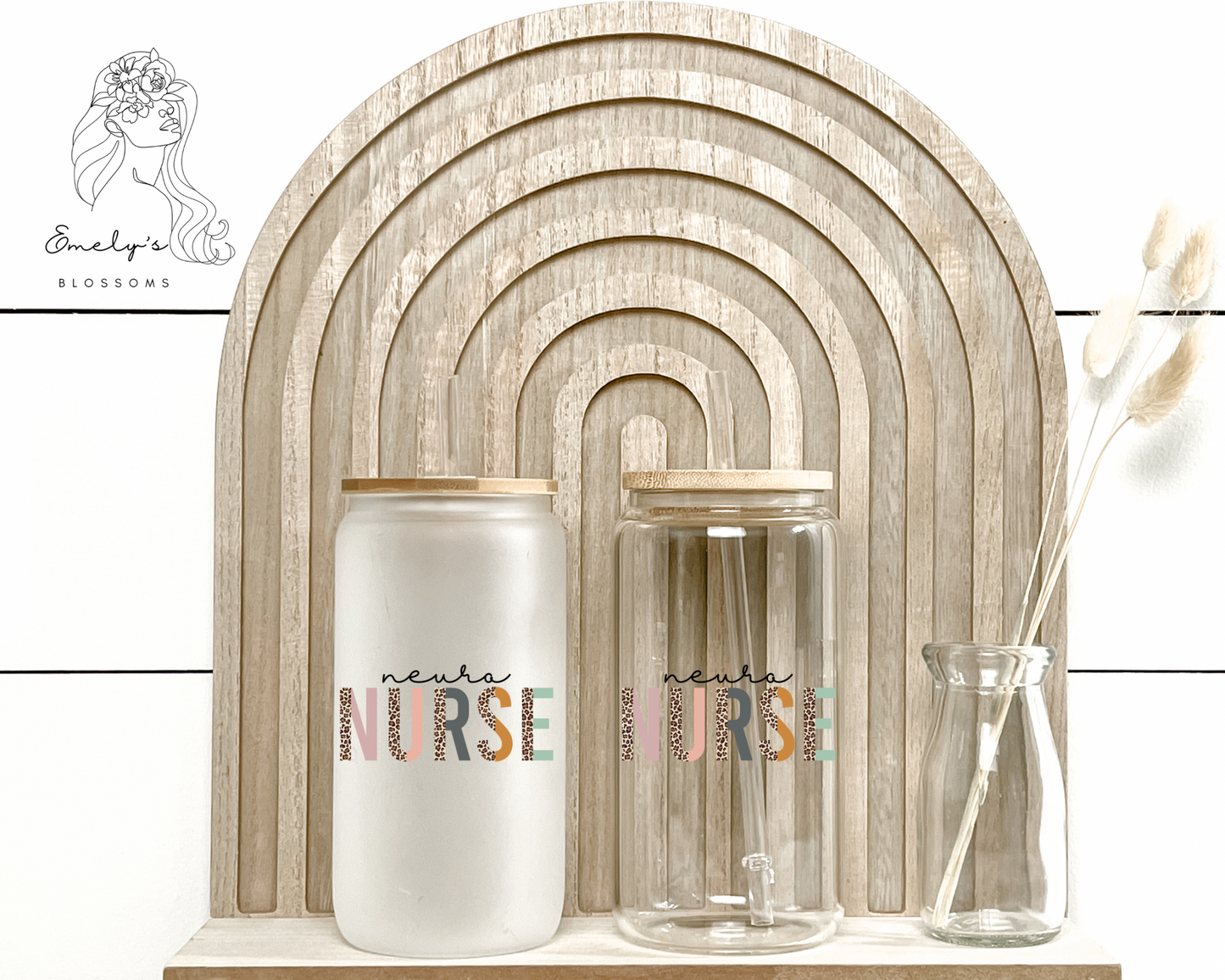 Neuro Nurse Glass cup | Cute Neuro Nurse frosted or clear glass cup| Neuro Nurse Life glass cup|