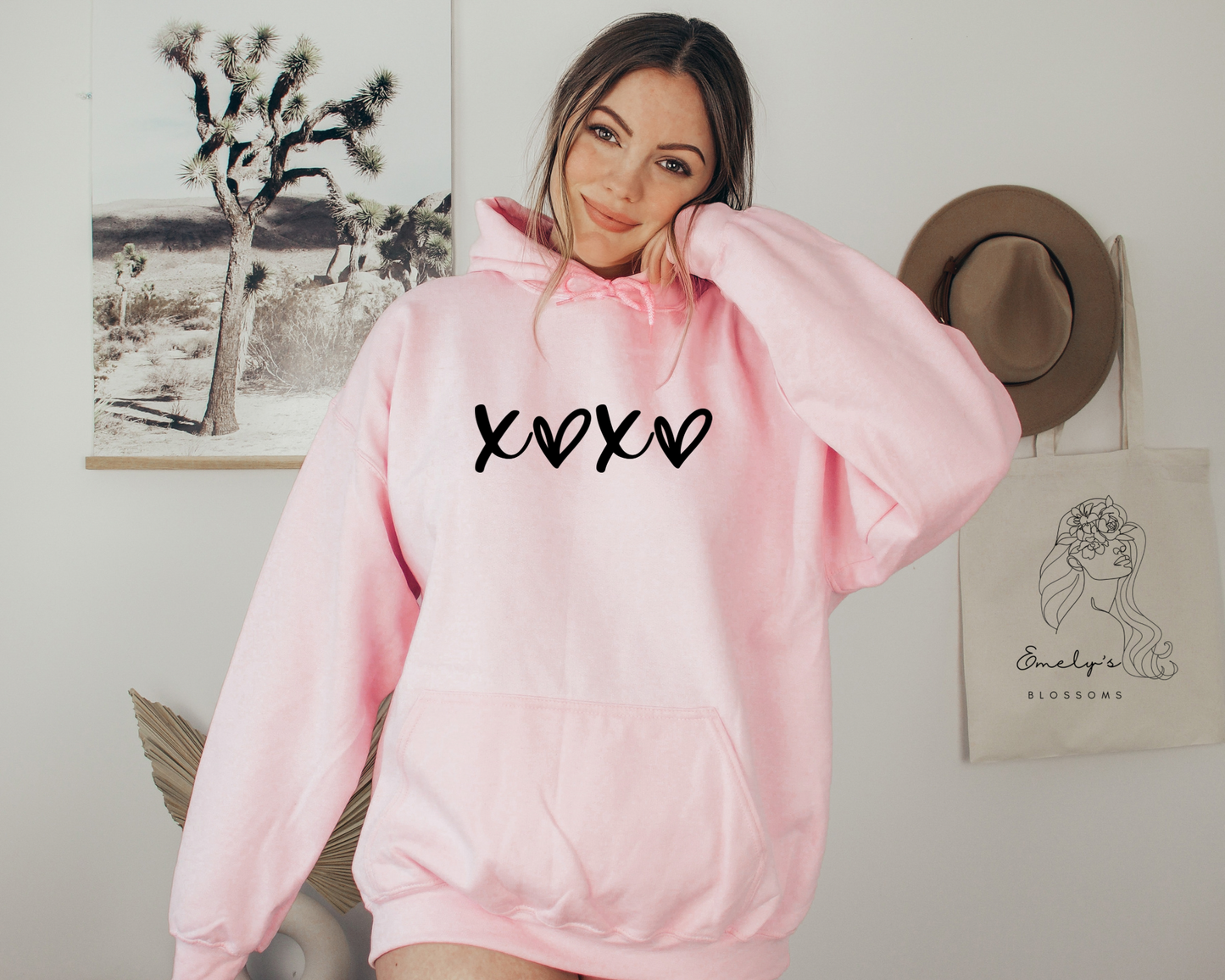 XOXO Valentines Day Hoodie | Red Hoodie | Black Letters XOXO print | White Letters XOXO