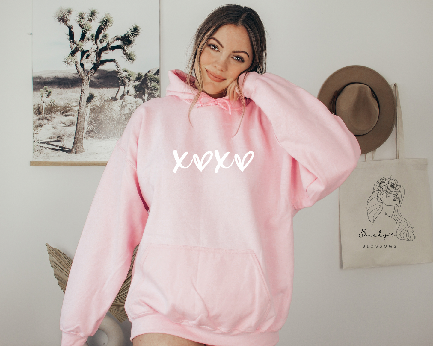 XOXO Valentines Day Hoodie | Red Hoodie | Black Letters XOXO print | White Letters XOXO